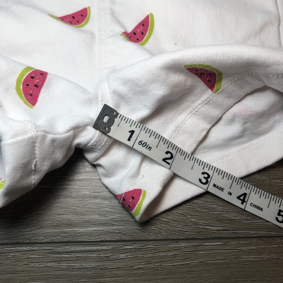 Primark Cares Watermelon Print White Denim Overalls Baby Girl Size 9-12 Months - Picture 6 of 10